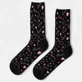 Chaussette Saint-Valentin En Typographie Amour (Gauche)