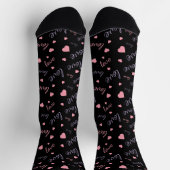 Chaussette Saint-Valentin En Typographie Amour (Haut)