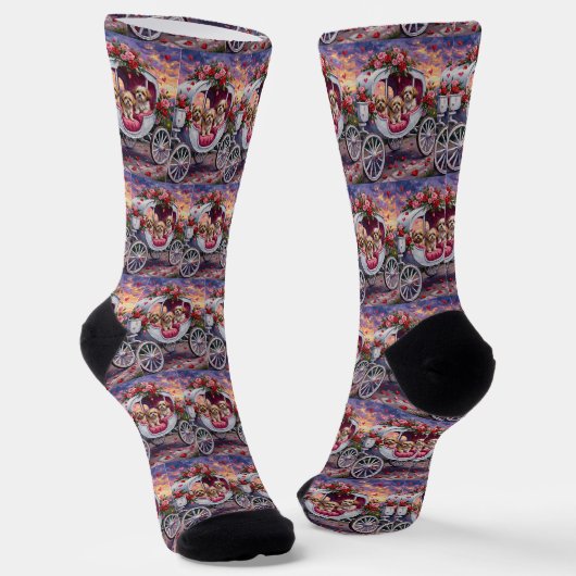 Chaussette Saint-Valentin pour chien Shih Tzu (Angulaire)