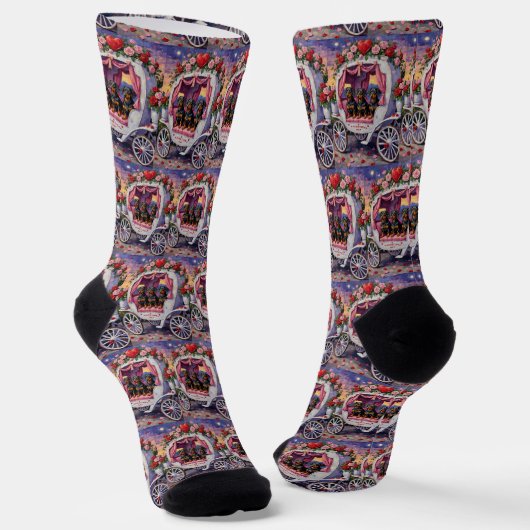 Chaussette Saint-Valentin pour chien teckel (Angulaire)