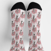 Chaussette Sakura Rose Cherry Fleur Arbre Design (Haut)