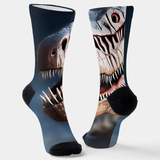 Chaussette Salutations Mon Fellow T Rexs, Chaussettes d'équip (Angulaire)