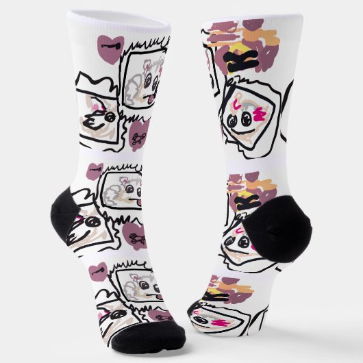 Chaussette Samoyed Hearts (Angulaire)