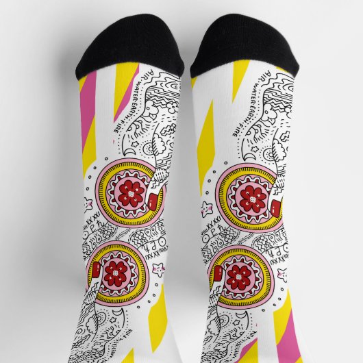 Chaussette Sana Tarot - Two of Pentacles (Haut)