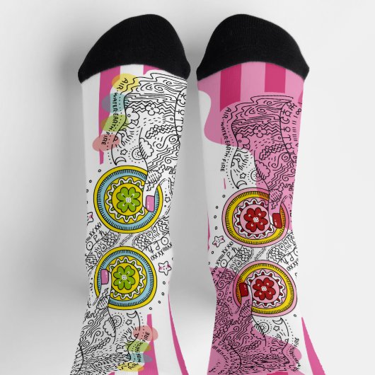 Chaussette Sana Tarot - Two of Pentacles (Haut)