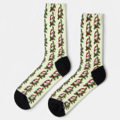 Chaussette Santa Hat Kitten Wreath Noël (Gauche)