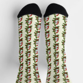 Chaussette Santa Hat Kitten Wreath Noël (Haut)