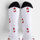Chaussette Santa Hat Vin Verre Vacances Stocker Cadeau Stuffe (Haut)