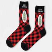 Chaussette Sapin de Noël Motif à carreaux (Gauche)