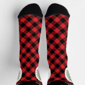 Chaussette Sapin de Noël Motif à carreaux (Haut)