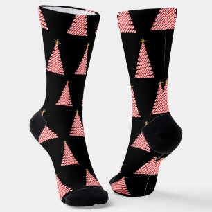 Chaussette Sapin de Noël rayé de bonbons