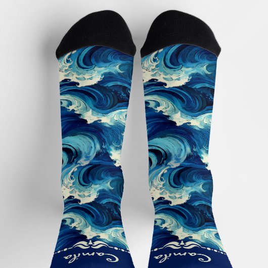 Chaussette Sapphire Océan bleu (Haut)