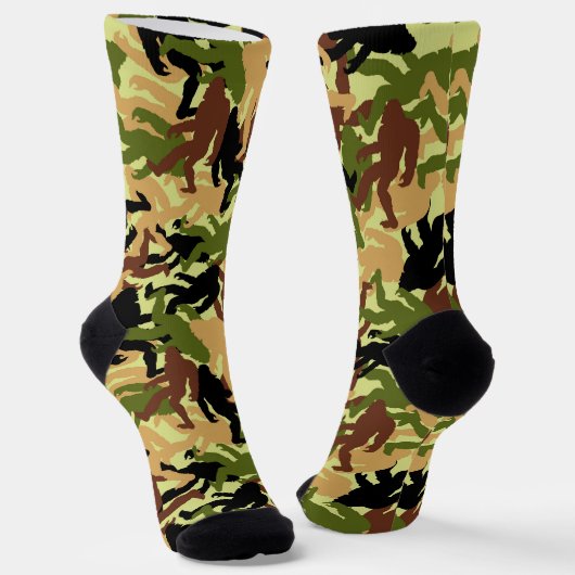 Chaussette Sasquatch Camouflage Camping (Angulaire)