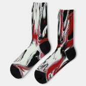 CHAUSSETTE SASSY ET CHAUD ROUGE NOIR BLANC FIERY (Gauche)