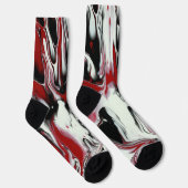 CHAUSSETTE SASSY ET CHAUD ROUGE NOIR BLANC FIERY (Droite)