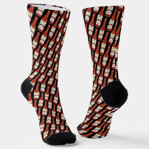 Chaussette Sauce chaude Salsa Chat Amusants Motif alimentaire