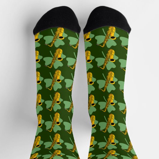 Chaussette Saxophone shamrock (Haut)