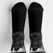 Chaussette Scandale Goth Ghost House à la nuit en clair de lu (Haut)