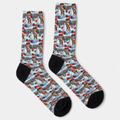 Chaussette Scène de fête de Noël beagle (Droite)