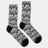 Chaussette Scène de Noël du Labrador noir (Droite)