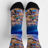 Chaussette Scène d'hiver Joyeux Chaussettes de Noël (Haut)