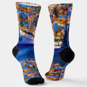 Chaussette Scène d'hiver Joyeux Chaussettes de Noël (Angulaire)