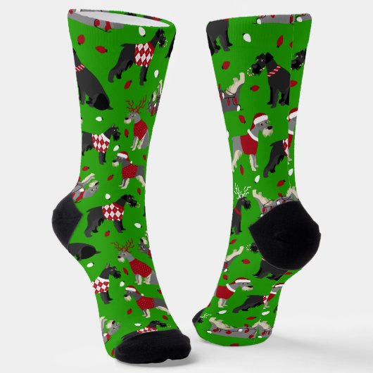 Chaussette Schnauzer de Noël (Angulaire)