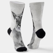 Chaussette Schnauzer (géant) - Joli art original pour chien (Angulaire)