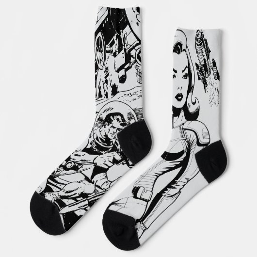 Chaussette SCI-FI Classic Lite Grey Socks (Gauche)