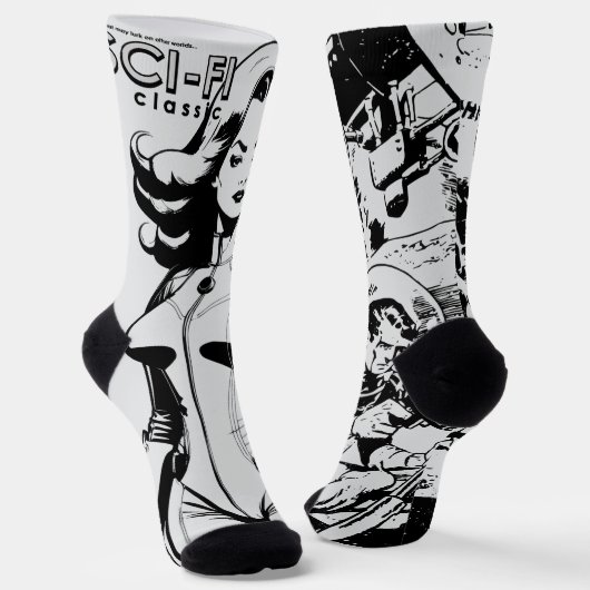 Chaussette SCI-FI Classic Lite Grey Socks (Angulaire)