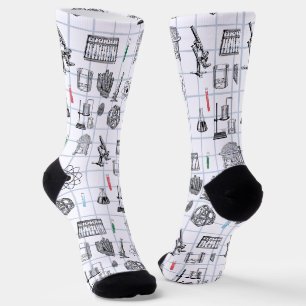 Chaussette Science Chimie Scientifique Motif