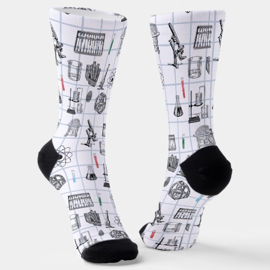 Chaussette Science Chimie Scientifique Motif (Angulaire)