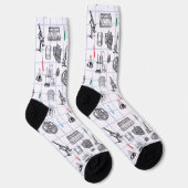 Chaussette Science Chimie Scientifique Motif (Droite)