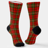Chaussette Scott tartan rouge vert plaid (Angulaire)