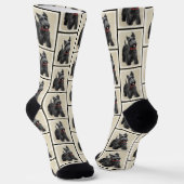 Chaussette Scottish Terrier Peinture Black Original Chien Art (Angulaire)