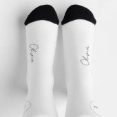 Chaussette Script de nom de mariée service de mariage personn (Haut)