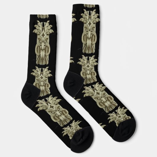 Chaussette Sculpture Tiki taillé Tonnerre (Droite)