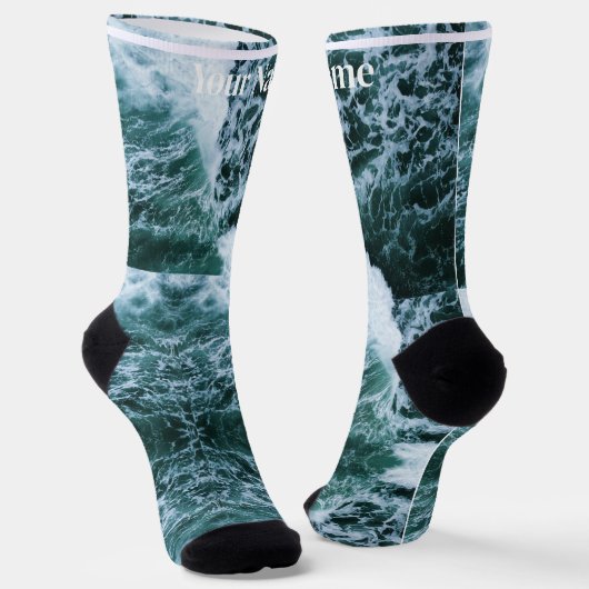 Chaussette Sea green | Custom Name (Angulaire)