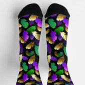 Chaussette Seamless Pattern with Mardi Gras feathers (Haut)