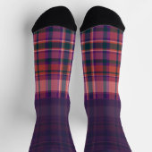 Chaussette Secretly Wild dark purple plaid (Haut)