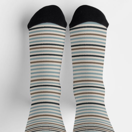 Chaussette Sentiers Echo Striped Durable Chaussettes - Bleu (Haut)
