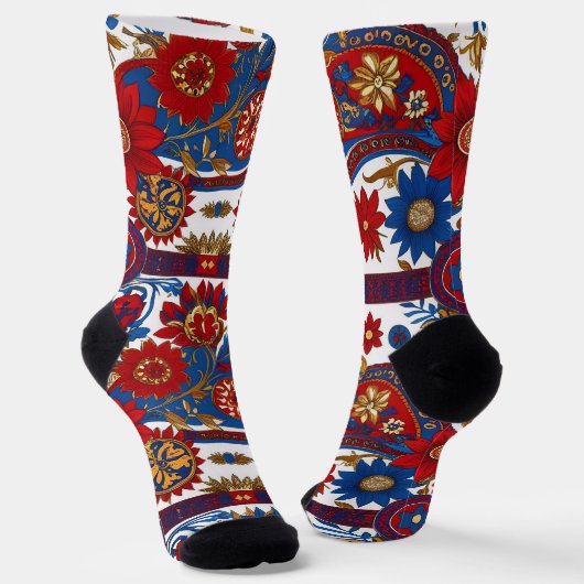 Chaussette Serbian carpet pattern (Angulaire)