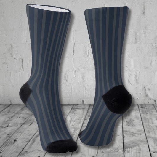 Chaussette Sérieuses Chaussettes bleu foncé rayures