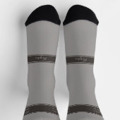 Chaussette Sérieux Classique Minimal Simple Gris (Haut)
