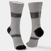 Chaussette Sérieux Classique Minimal Simple Gris (Angulaire)