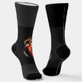 Chaussette Serpent enveloppé autour d'un coeur anatomique (Angulaire)