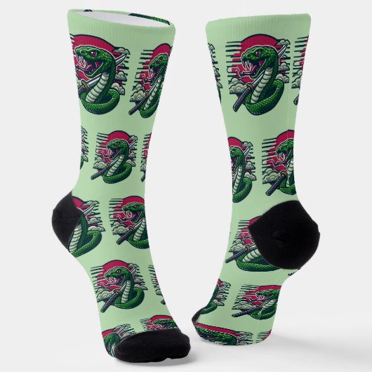 Chaussette Serpent vert (Angulaire)