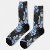 Chaussette Serpents et roses bleues (Gauche)