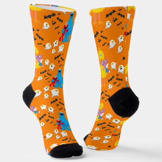 Chaussette Sesame Street Halloween chauves-souris et fantômes (Angulaire)