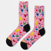 Chaussette Sesame Street Valentine Hearts Motif (Gauche)